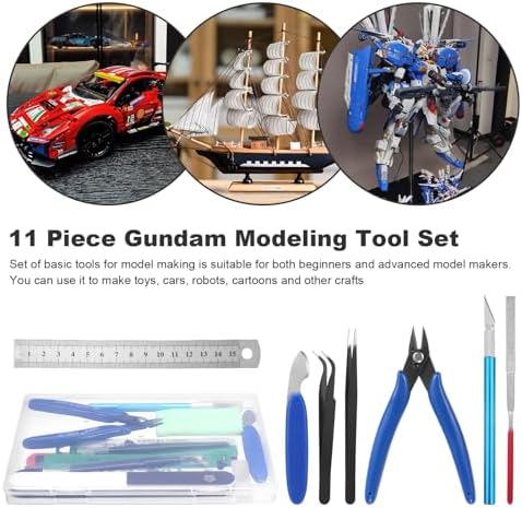 Fippy 11PCS Model Kit Tools, Gundam Model Tool Kit, Hobby Building Tools Kit for Gundam Basic Model Assembling, Building and Repairing