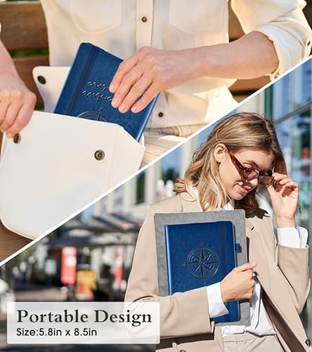 PAIBAS Blank Journal Notebook for Women Men,160 Pages,A5 Hardcover Sketchbook for Drawing, Sketch book, Unlined Notebooks for School,Work, Note Taking,Travel Journals for Writing 5.8"x8.5" (Navy)