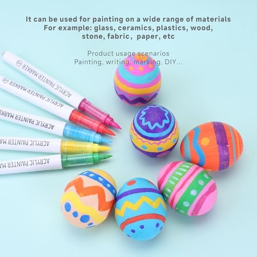 languo Acrylic Paint Markers, 9 Colors Gray Brown Series, Soft Brush Tip