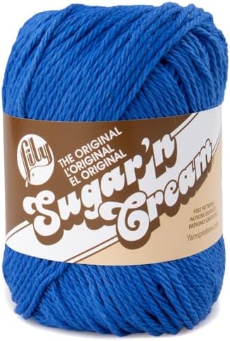 Craft County 100% Cotton Yarn Medium (Size 4) – Weaving, Knitting, and Crochet – Dazzle Blue (120 Yards)