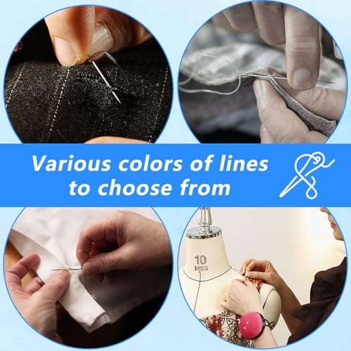 Yasdyri 10 Boxes Quick Fix Sewing Kit with Needles and Thread Box