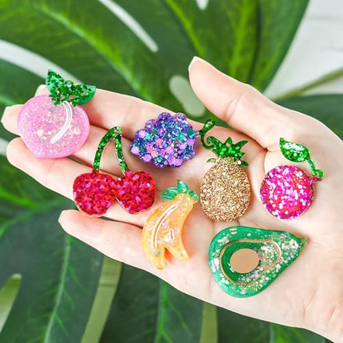 YODOYO Earring Resin Molds 4pcs Fruit Keychains Resin Jewelry Making Mold