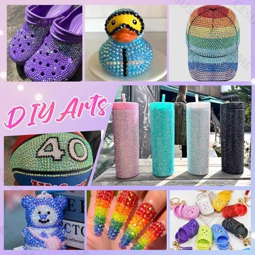 28000Pcs Color Rhinestones Bedazzling Kit, Purple Resin Rhinestones