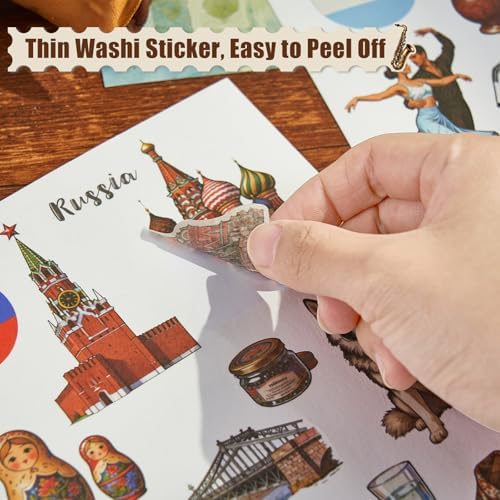 Travel Washi Stickers for Scrapbooking & Journaling - Scrapbook Supplies