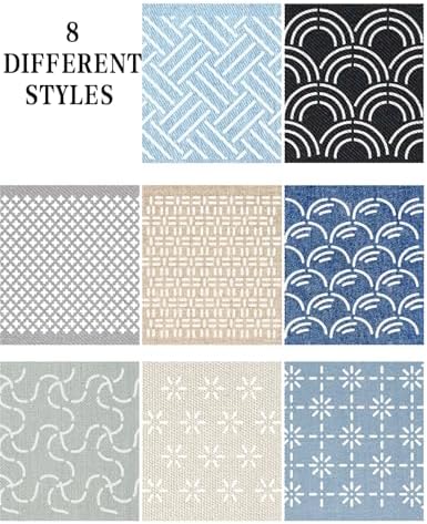Gezan Sashiko Stencils Plastic Sashiko Template Pattern Geometric Embroidery Stabilizers Drawing Line Template for Hand Quilting Sewing (8)