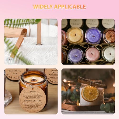 Cherry Wood Wicks – Long-Lasting Flame, 180 Candles per Pack (0.5 mm Thick)