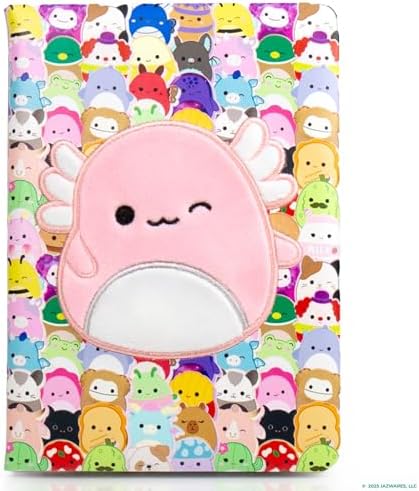 Squishmallows Original Archie the Axolotl Squishy Journal, 80 Lined Pages, Cute Diary, Kids Journal, Birthday Gift, Girls Journal, Cute Stationery