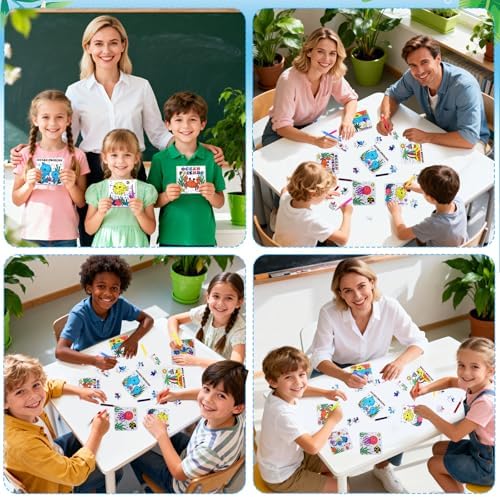24 Set Summer Crafts for Kids Adults Bulk, Summer Activities DIY Puzzle with Ocean Mermaid Fish Starfish Animal, Camp Beach Arts Jigsaw Classroom Gifts, Under the Sea Theme Party Favors Coloring Games