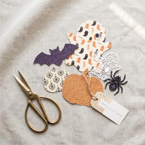 Vintage Helloween Scrapbook Paper Pad Decoupage Origami, 24 Sheets 6-in