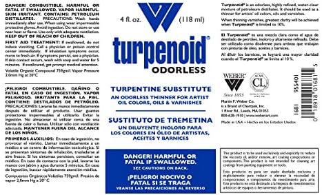 Weber Odorless Turpenoid, 118ml Bottle, 1 Each (1681)