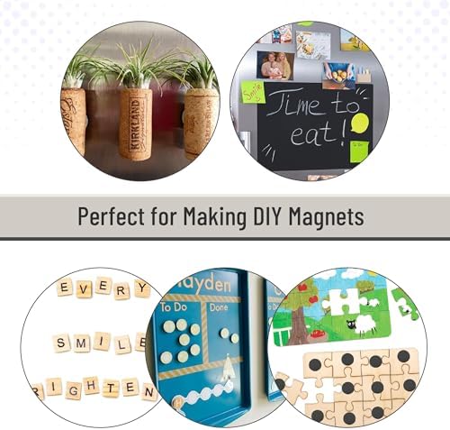 Mr. Pen- Self Adhesive Magnet Dots, 40 pcs, Flexible, 1.2" x 2mm Thickness