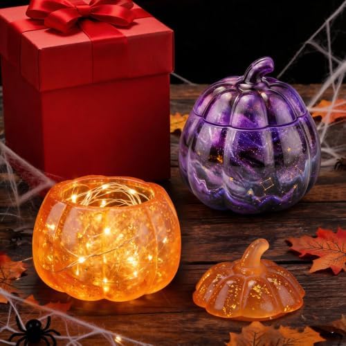 Resin Pumpkin Jar Mold, Thanksgiving Pumpkin Casting Molds