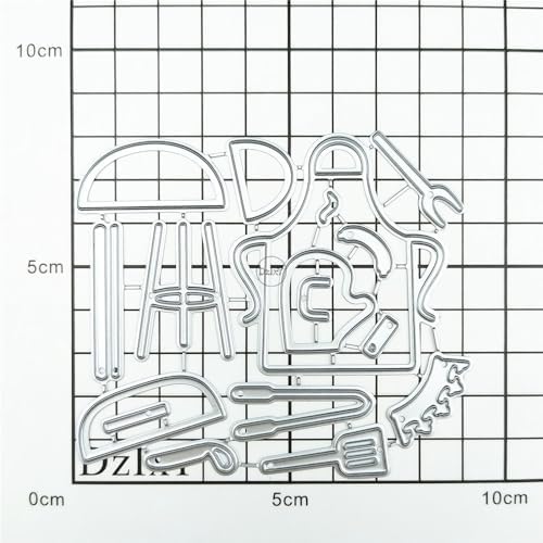 Patchwork Grill Stove Tool Apron Metal Cutting Dies for Card Making