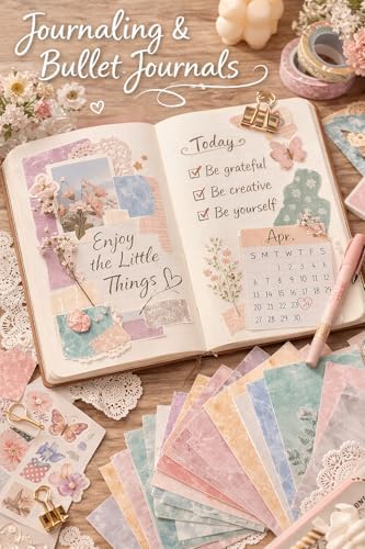 Scrapbook Paper Pad, 6x6 Inch, Single-Sided Decorative Craft Paper, 24 Sheets for Scrapbooking, Cardmaking & DIY Crafts - Vintage Pastel Pink