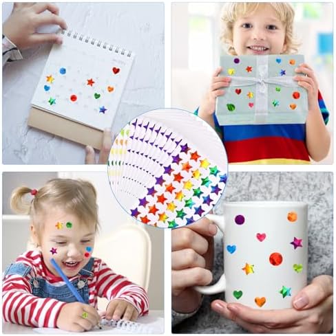 1710 Pcs Star Stickers for Kids Reward, Small Sparkly Holographic Sticker for School Classroom Student Teacher Supplies Behavior Reward Chart and DIY Decoration