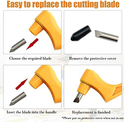 Sutekus 13pcs Craft Cutting Tools Set, 360° Rotating Art Cutting Tools with Replacement Blade and Cutting Mat for DIY Craft, Graphic Design, Scrapbooking