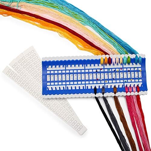 Luxiv 50 Position Embroidery Floss Organizer, Thread Shelf with 15P Card