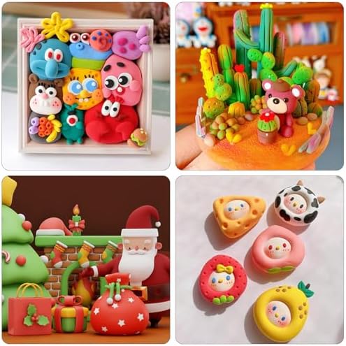 Tomorotec 32 Colors Polymer Clay Kit, 22.4 oz Soft Oven Bake Clay for Kids | Easy to Condition by Hand, Flexible for Blending and Stamping, Accepts Acrylic Paint and Alcohol Ink After Baking