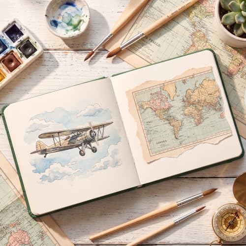 Sketch Book 5 x 5Inch, 80 Sheets Small Sketchbook, Christmas Green