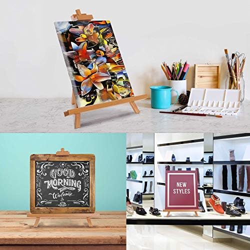 U.S. Art Supply 31" High Wood Studio Tabletop Easel - Adjustable | Artist Tripod, Holds Up to 27" Canvas, Folding A-Frame Artist Display Stand - Table Top Easel for Painting
