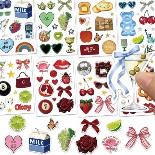 Scrapbook Supplies Kit 12 Sheets 6x6 Inch Scrapbook Paper 4 Letter Sticker Sheets 10 Washi Tape 8 Decorative Sticker Sheets for Scrapbooking Journaling Diary and Junk Journal Crafts (Girly)