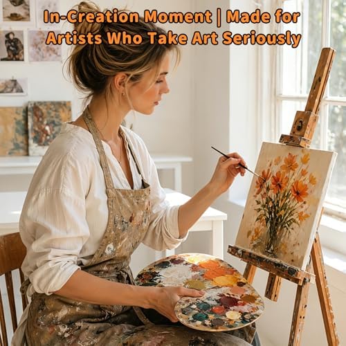 22-Pack Stretched Canvas 6 Sizes 6x6 to 16x20 Cotton for Oil & Acrylic | 10oz 100% cotton duck seed husk, triple acid-free gesso, reinforced pine frames for oil, acrylic & mixed media