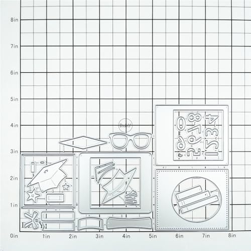Graduation Season Hat Square Frame Metal Cutting Dies for Card Making