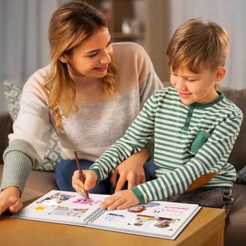 Scrapbook Album 12x12 Inches 100 Pages Hardcover Kraft Paper White
