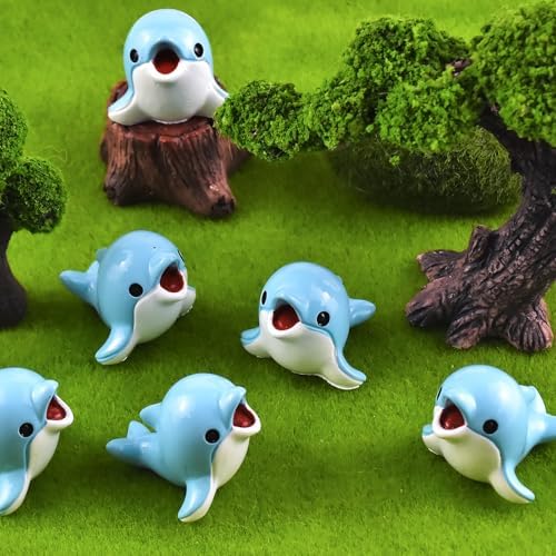 Mini Dolphin Figurines Resin Silicone Mold for DIY Fairy Garden Decor