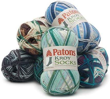 Patons Kroy Socks Yarn - (1) - 1.75 oz - Turquoise Jacquard - For Crochet, Knitting & Crafting