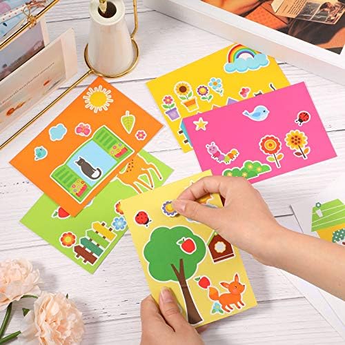 Outus 15 Pcs Card Making Kits for Kids, Handmade DIY Greeting Cards | Thank You Cards Gifts with Blank Cards, Envelopes, Stickers for Boys Girls Birthday Thanksgiving Christmas Party Crafts