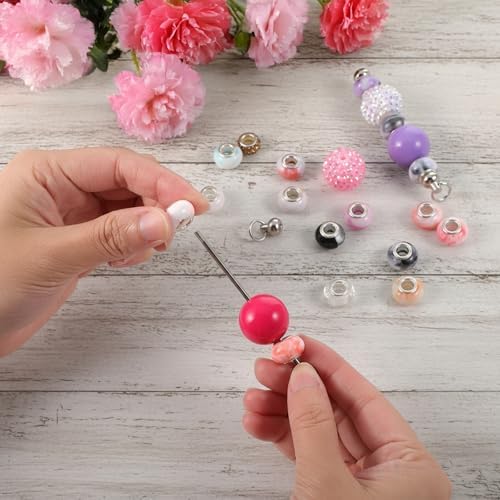 WLLHYF 70pcs Blank Beadable Keychain Bars Metal DIY Bead Keychain Bar Charms Sliver Removable Pendant Making Kit Supplies for DIY Gift Jewelry Craft Project Accessories