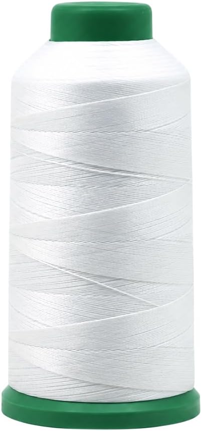 Mandala Crafts Size 69 210D T70 Black White Bonded Nylon Thread, 6000 YDs