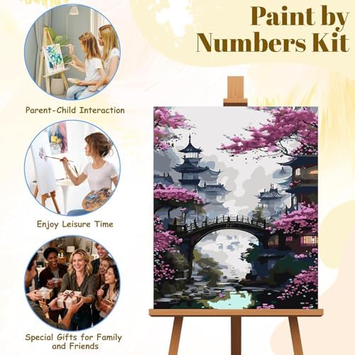 EIBEILI Scenery Paint by Numbers Kit for Adults,DIY Wall Decor