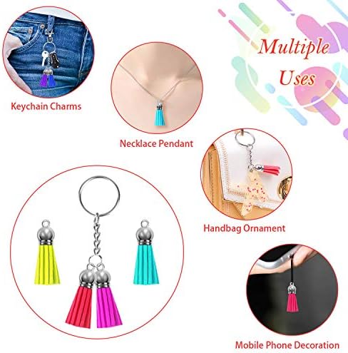 Cridoz 300pcs Tassels for Jewelry Making, Keychain Charms Bulk for Crafts, Resin Keychains, Acrylic Blanks, Bangles Bracelets, Earrings and Jewelry Making
