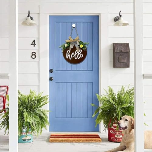 10Pcs 12 Inch Wood Circles for Crafts, Unfinished Wood Blank Wooden Door Hanger Sign, DIY Wood Rounds for Cricut Projects, Wood Burning, Painting, Valentines Day Decor DIY Crafts