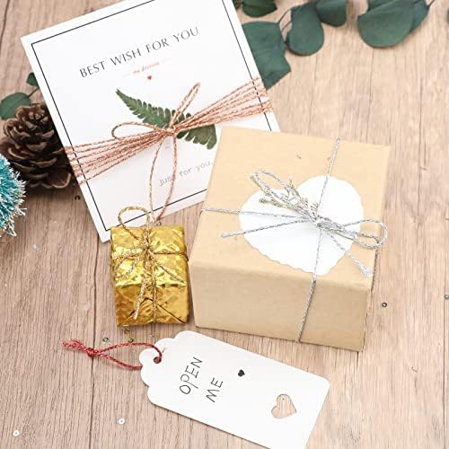 jijAcraft 328 Feet Silver String Twine - 1.5mm Metallic Ornament Thread Gift Wrapping - Inelastic Macrame Glitter Gold Cord for Gift Wrapping, DIY Crafts, Bracelets