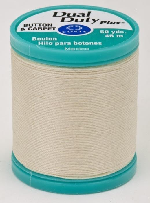 Coats & Clark S920 | Dual Duty Plus Button and Craft Thread (8020 - Cream)