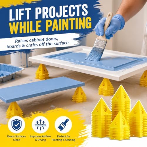 KATA 56PCS Painter's Pyramids Stands for Cabinet Doors & Woodworking