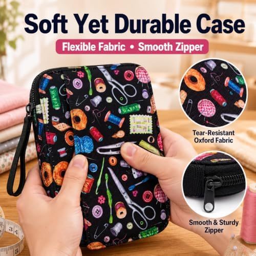 LEIYULY Sewing Kit for Adults, Needle and Thread Kit, Sewing Supplies (128_Black)