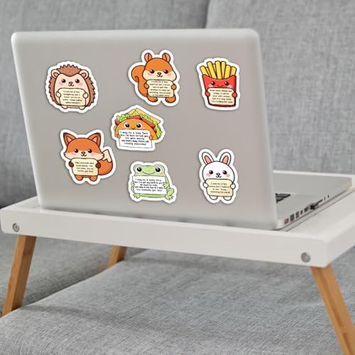 50PCS Emotional Support Animal Stickers by Puraesla– Affirmation Sticker Pack for Adults or Kids Cute Inspirational Buddies for Water Bottles, Laptops, Phones, Positive Quote Vinyl