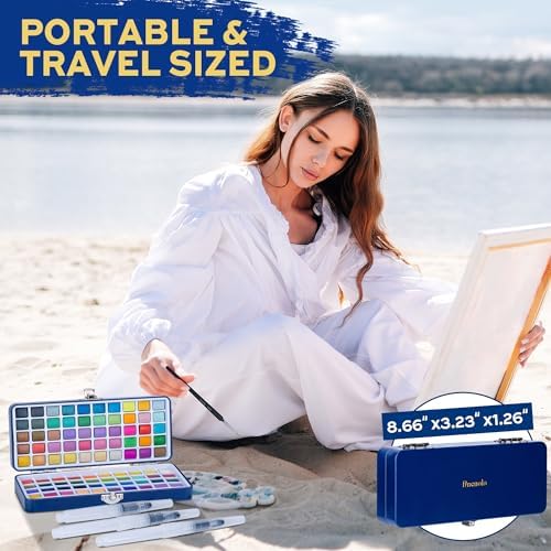 finenolo Watercolor Paint Set, 100 Colors Professional Grade Watercolor Kit