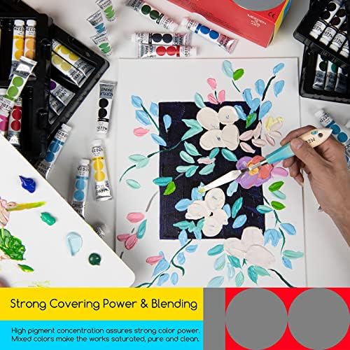 MEEDEN Heavy Body Acrylic Paint: 100 Colors Art Paint Tubes for Canvas