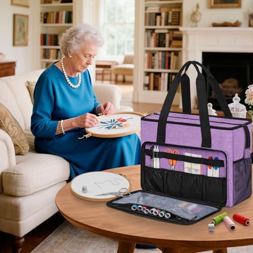 GMAK Embroidery Storage Bag, Embroidery Project Storage Carrying Tote Bag
