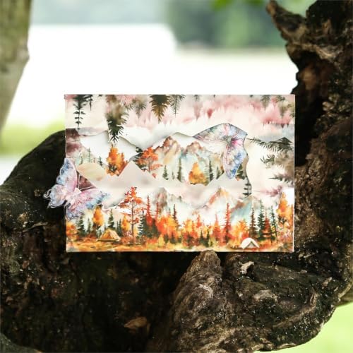 PET Tape Stickers for Journaling Supplies,Forest Stickers for Scrapbooking
