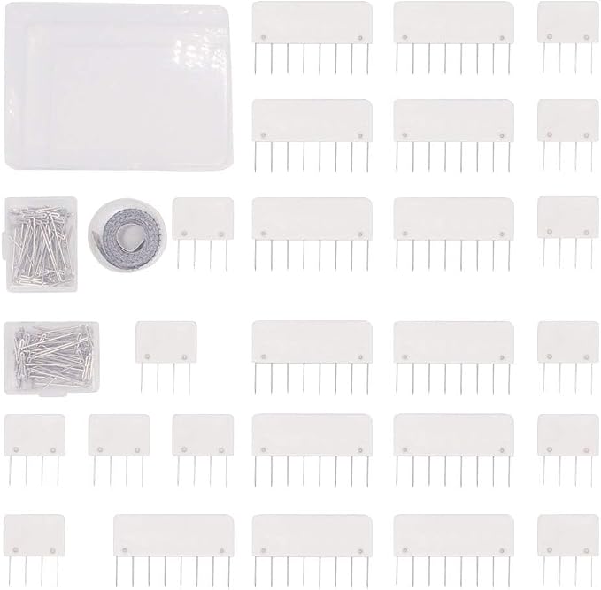 LAMXD Knit Blocking Pins Kit - 25 Pcs Knit Blockers & 100 T-pins Kit for Blocking Mats- Knit Blocking Combs for Blocking Knitting, Crochet, Lace or Needlework Projects, use for Knitting Mat