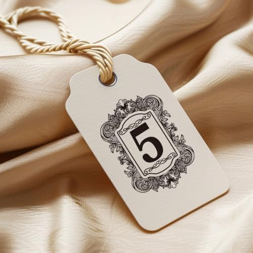 PH PandaHall Number Clear Stamps, Retro Frame Rubber Stamps Letter Transparent Seal Stamp Number with Vinatge Frame Silicone Stamp for Card Making Photo Album DIY Scrapbooking, 6.3x4.3inch/16x11cm