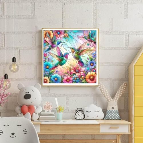 EIBEILI Diamond Art Kits for Adults-Hummingbird Diamond Painting Wall Decor