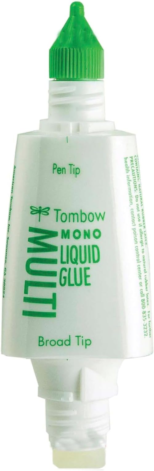 Tombow Mono Multi Liquid Glue (3 Pack) - Clear, Low Viscosity, Dries Clear
