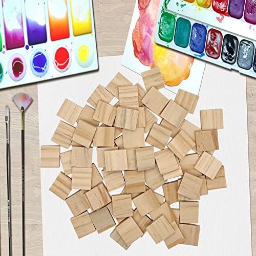XYSMZM 300 Pcs Wood Blank Letter Tiles, Unfinished Wood Pieces | Wooden Blank Scrabble Tiles for DIY Craft Supplies Decoration